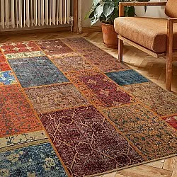 Tapis tissé à plat - Myrina (rouge/multicolore)
