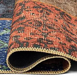 Tapis tissé à plat - Myrina (rouge/multicolore)