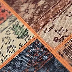 Tapis tissé à plat - Myrina (rouge/multicolore)