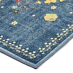 Tapis tissé à plat - Nabilar (bleu)