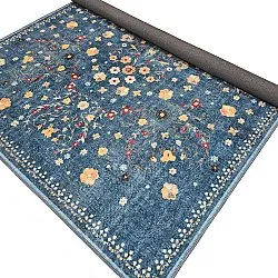 Tapis tissé à plat - Nabilar (bleu)