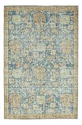 Tapis tissé à plat - Noura (bleu)