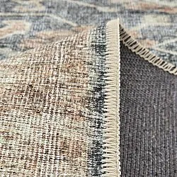 Tapis tissé à plat - Noura (bleu foncé)