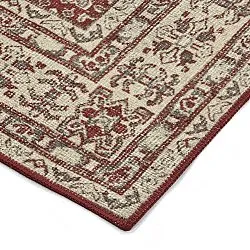 Tapis tissé à plat - Zuleina (rouge)