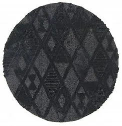 Tapis ronds - Rostock (noir)