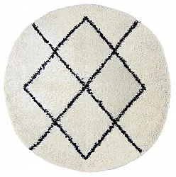 Tapis ronds - Marsa (noir/blanc)