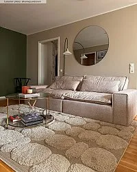 Tapis à poils longs - Fondi (beige)