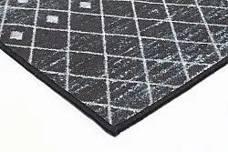 Tapis Wilton - Stella (noir/blanc)