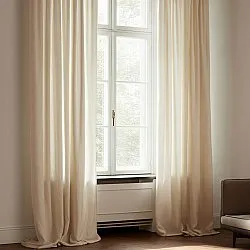 Rideaux - Rideau imitation lin Andrada (marron)