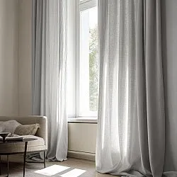 Rideaux - Rideau imitation lin Andrada (gris)