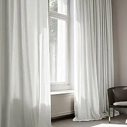 Rideaux - Rideau imitation lin Andrada (blanc)