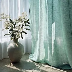 Rideaux - Rideau en lin Cosmina (vert menthe)