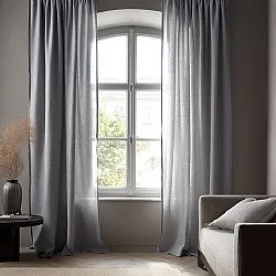 Rideaux - Rideau en lin Cosmina (gris foncé)