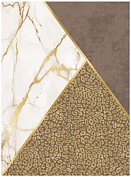 Tapis Wilton - Granada (marron/blanc/doré)