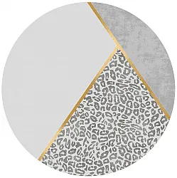 Tapis rond - Granada (gris/doré)
