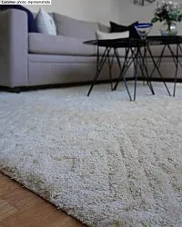Tapis à poils longs - Monti (blanc cassé)