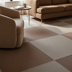 Moquette - Almeria Dalles textiles 24 unités (marron)
