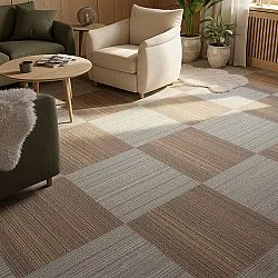 Moquette - Almeria Dalles textiles 24 unités (gris à rayures irrégulières)