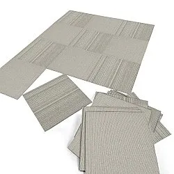 Moquette - Almeria Dalles textiles 24 unités (gris à rayures irrégulières)