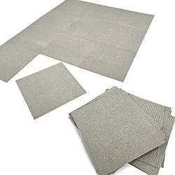 Moquette - Almeria Dalles textiles 24 unités (gris à rayures)