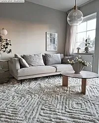 Tapis à poils longs - Monti (blanc cassé)