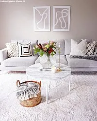 Tapis à poils longs - Cloud Super Soft (blanc cassé)
