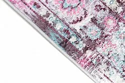 Tapis rond - Jedaida (rose/multicolore)