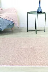 Tapis en soie de bambou - Faliraki (rose clair)