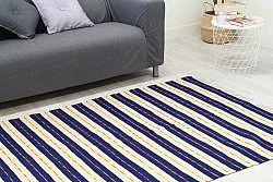 Tapis en patchwork - Alva (bleu)
