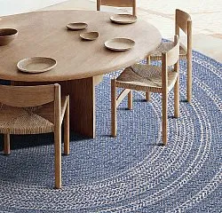 Tapis rond - Indoor/Outdoor Angus (bleu)