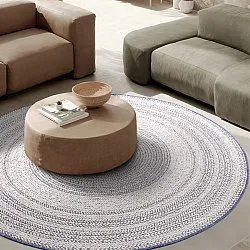 Tapis rond - Indoor/Outdoor Angus (bleu)