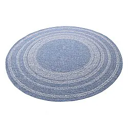 Tapis rond - Indoor/Outdoor Angus (bleu)