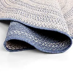 Tapis rond - Indoor/Outdoor Angus (bleu)