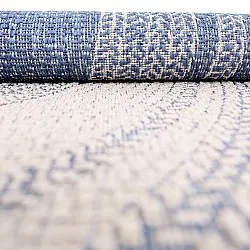 Tapis rond - Indoor/Outdoor Angus (bleu)