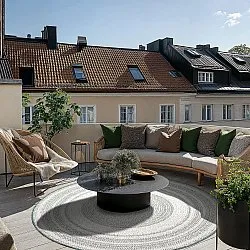 Tapis rond - Indoor/Outdoor Angus (vert)