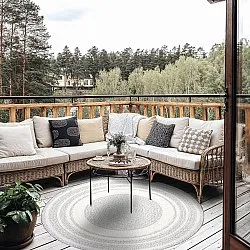Tapis rond - Indoor/Outdoor Angus (gris)