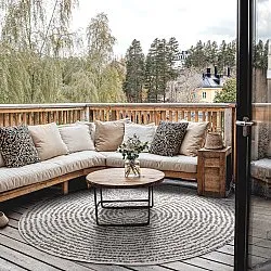 Tapis rond - Brussels Swirl (gris)