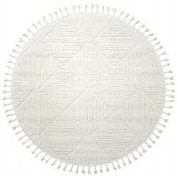Tapis rond - Dallas (blanc cassé)