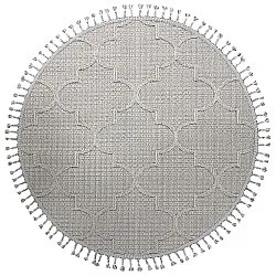 Tapis rond - Intérieur/Extérieur Santos (gris)