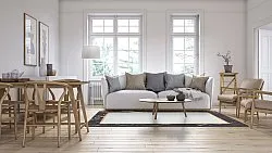 Tapis Wilton - Cerasia (noir/blanc/doré)