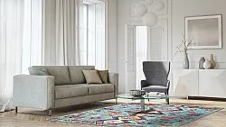 Tapis Wilton - Misare (bleu/multicolore)
