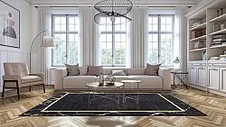 Tapis Wilton - Cerasia (noir/doré)