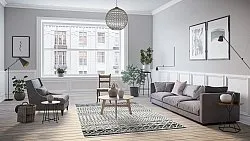 Tapis Wilton - Ovada (noir/blanc)