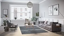 Tapis Wilton - Stella (noir/blanc)