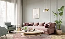 Tapis ronds - Aranga Super Soft Fur (rose)