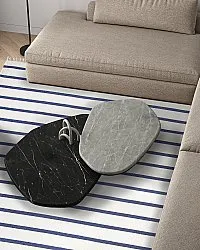 Tapis en coton - Helle (bleu)