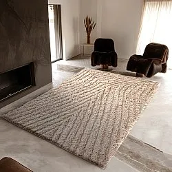 Tapis à poils longs - Indra Natural Cotton Shaggy (beige)