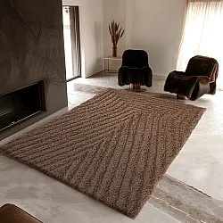Tapis à poils longs - Kendra Natural Cotton Shaggy (marron)