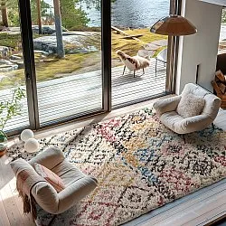 Tapis à poils longs - Maloney Natural Cotton Shaggy (multi)