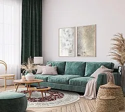 Tapis rond - Arabella (bordeaux)